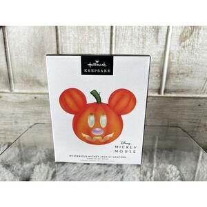 2023 Hallmark Ornament Disney Mickey Mouse Mysterious Mickey Jack-O'-Lantern NIB